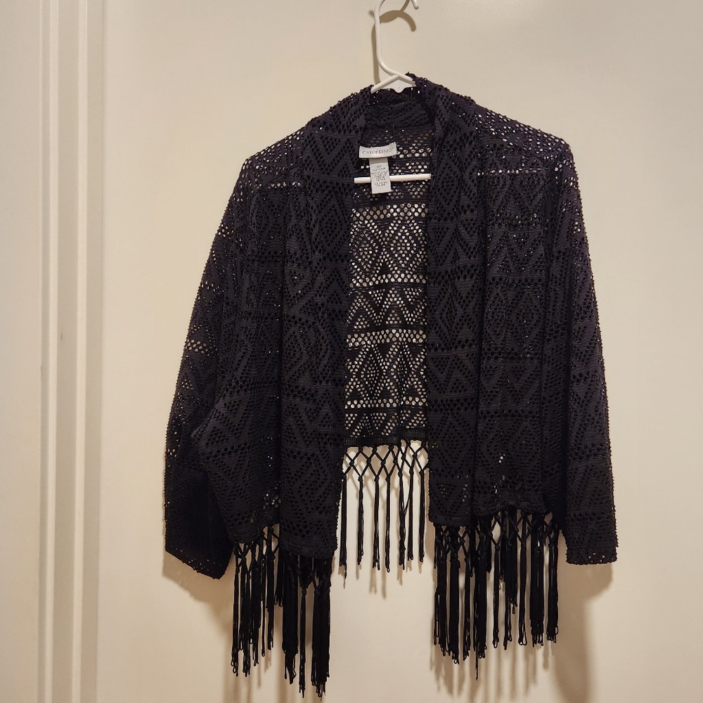Black knit shrug